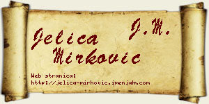 Jelica Mirković vizit kartica